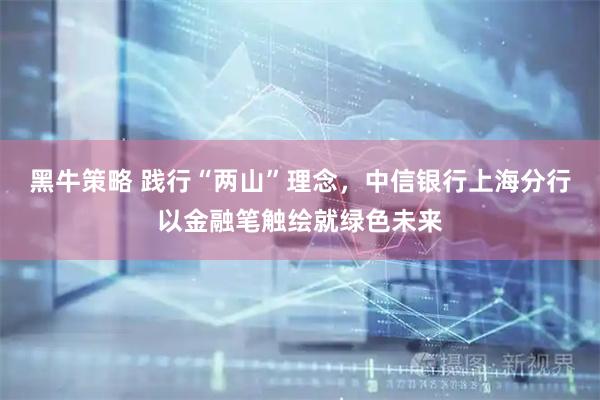 黑牛策略 践行“两山”理念，中信银行上海分行以金融笔触绘就绿色未来